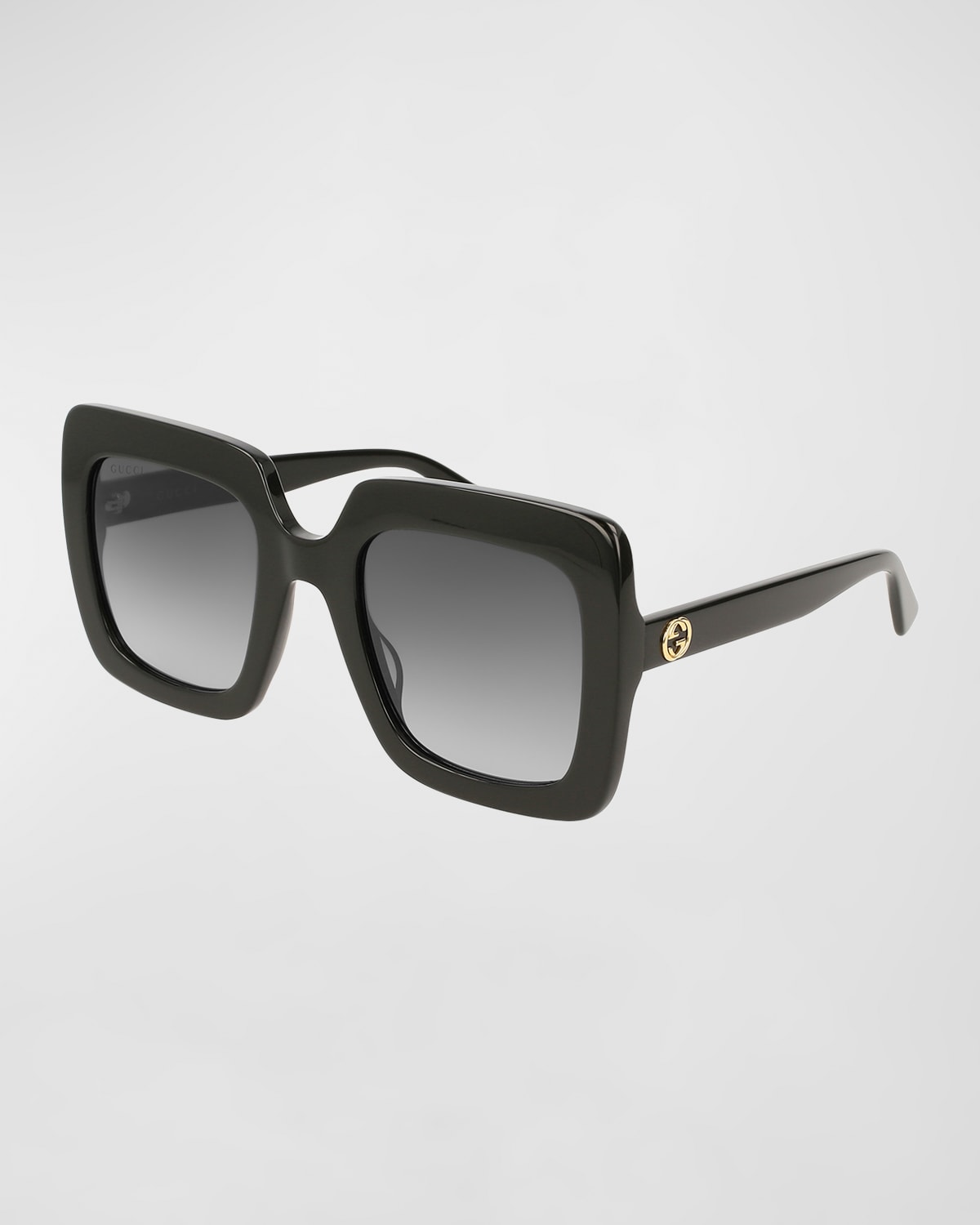 Gucci Men's Square Acetate Sunglasses with Signature  Neiman Marcus