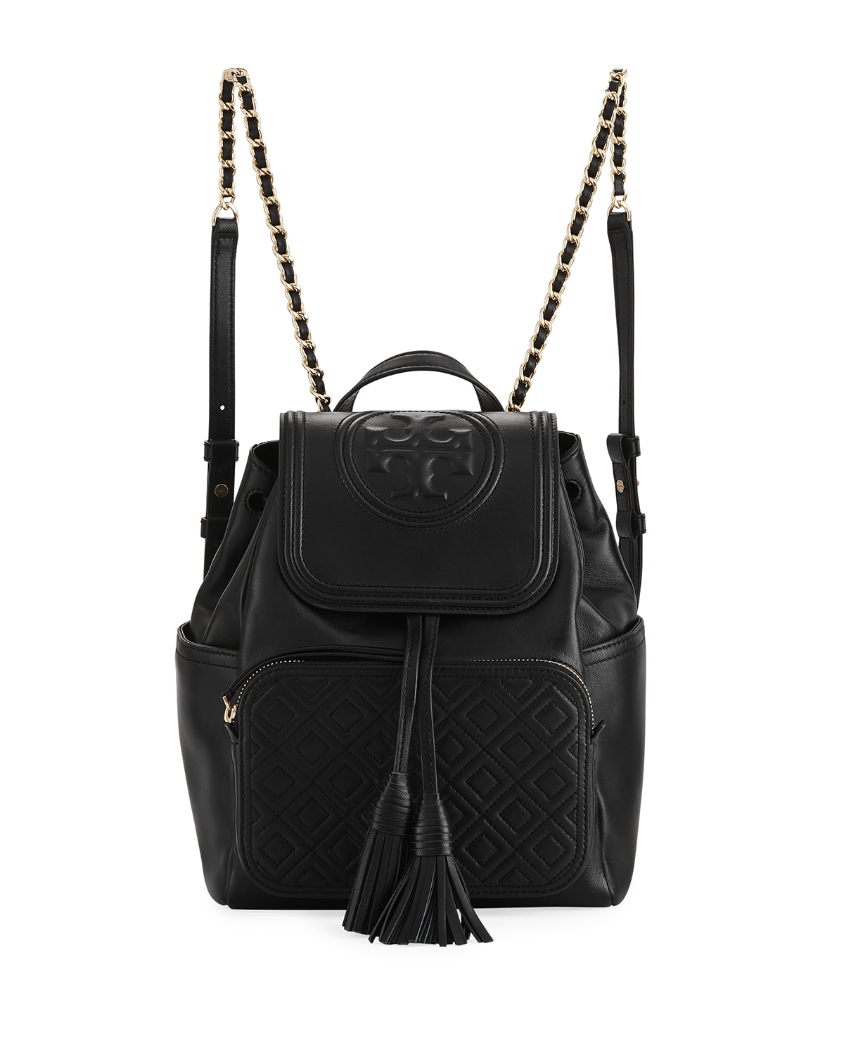 TORY BURCH TORY BURCH Fleming Backpack Front Zip Pocket BLACK