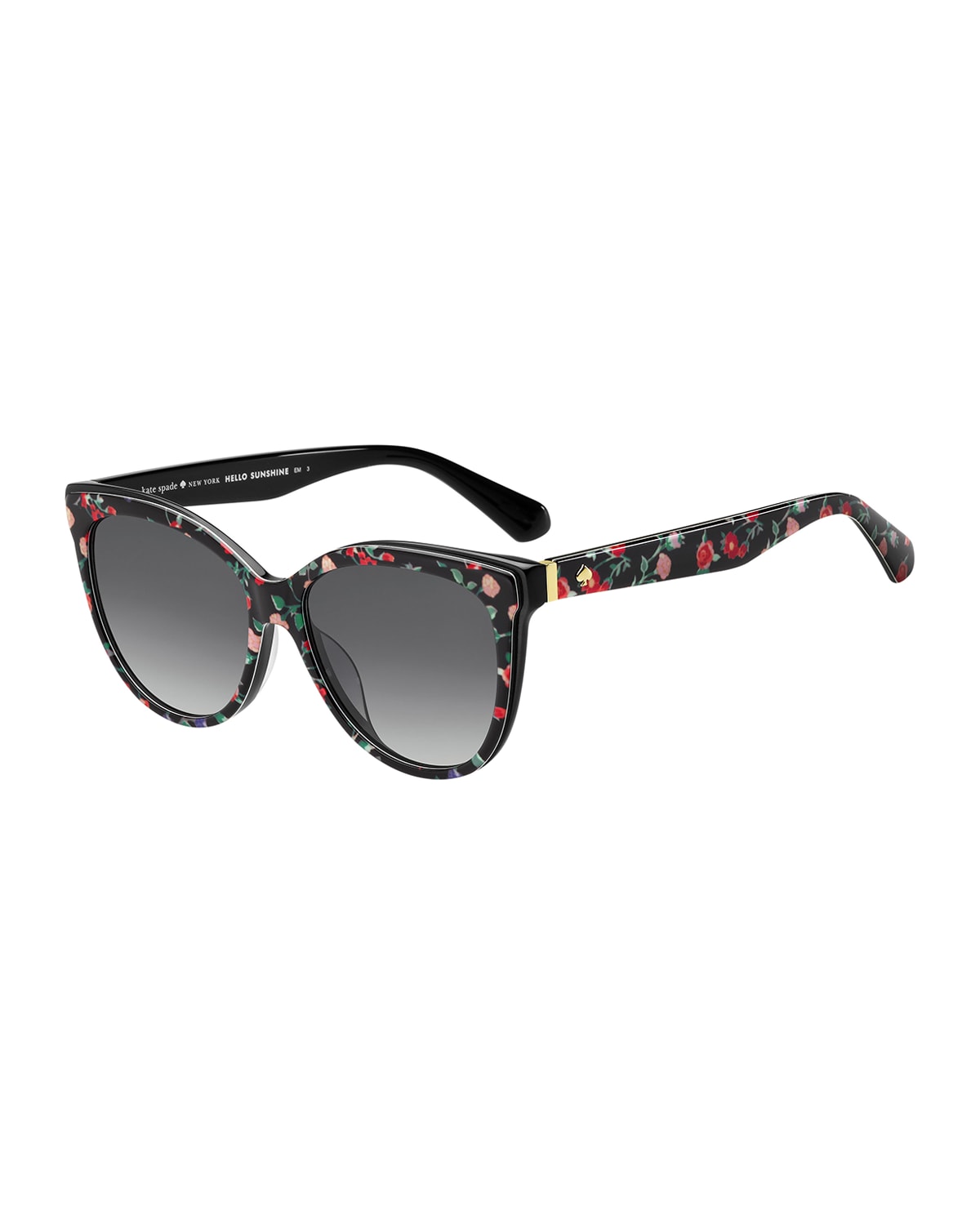 kate spade new york daeshas round polarized acetate sunglasses, black |  Neiman Marcus