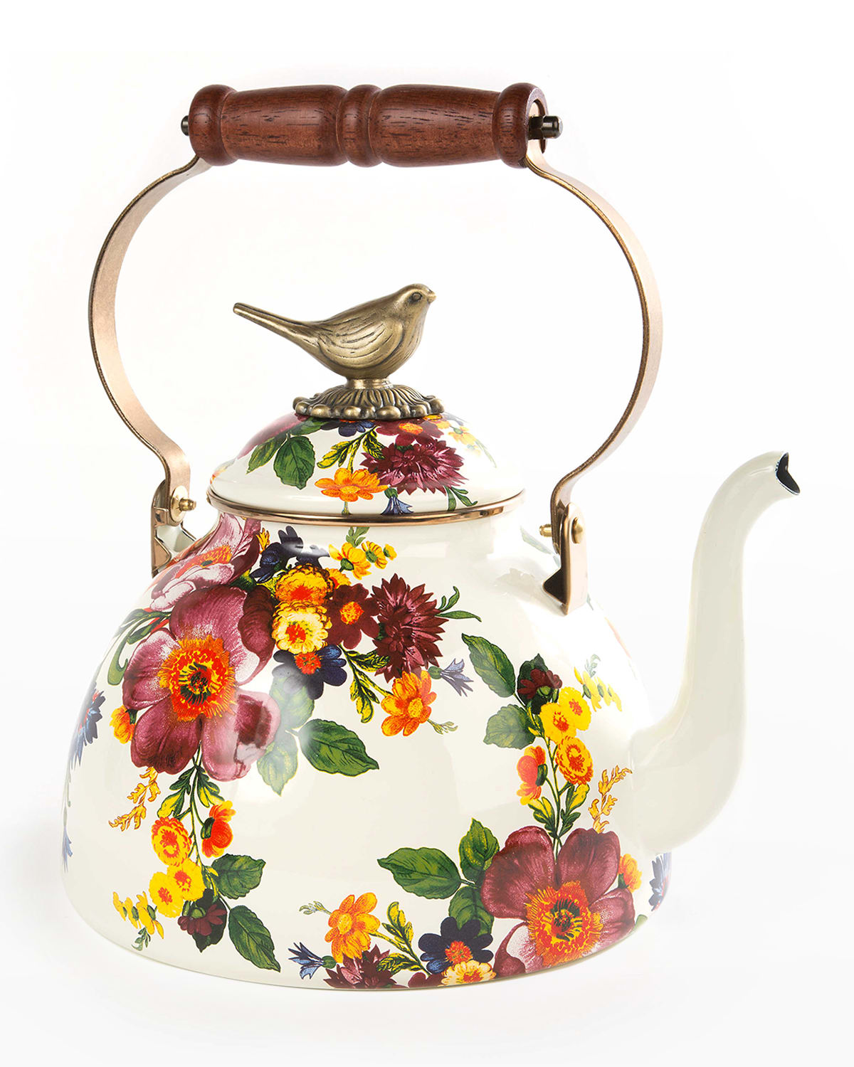 MacKenzieChilds Flower Market ThreeQuart Tea Kettle Neiman Marcus