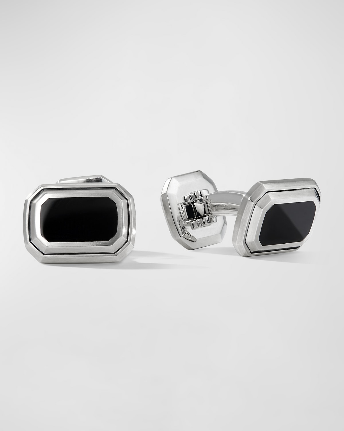 David Yurman Men's Exotic Stone Cuff Links with Gemstones in Silver, 18mm Neiman Marcus
