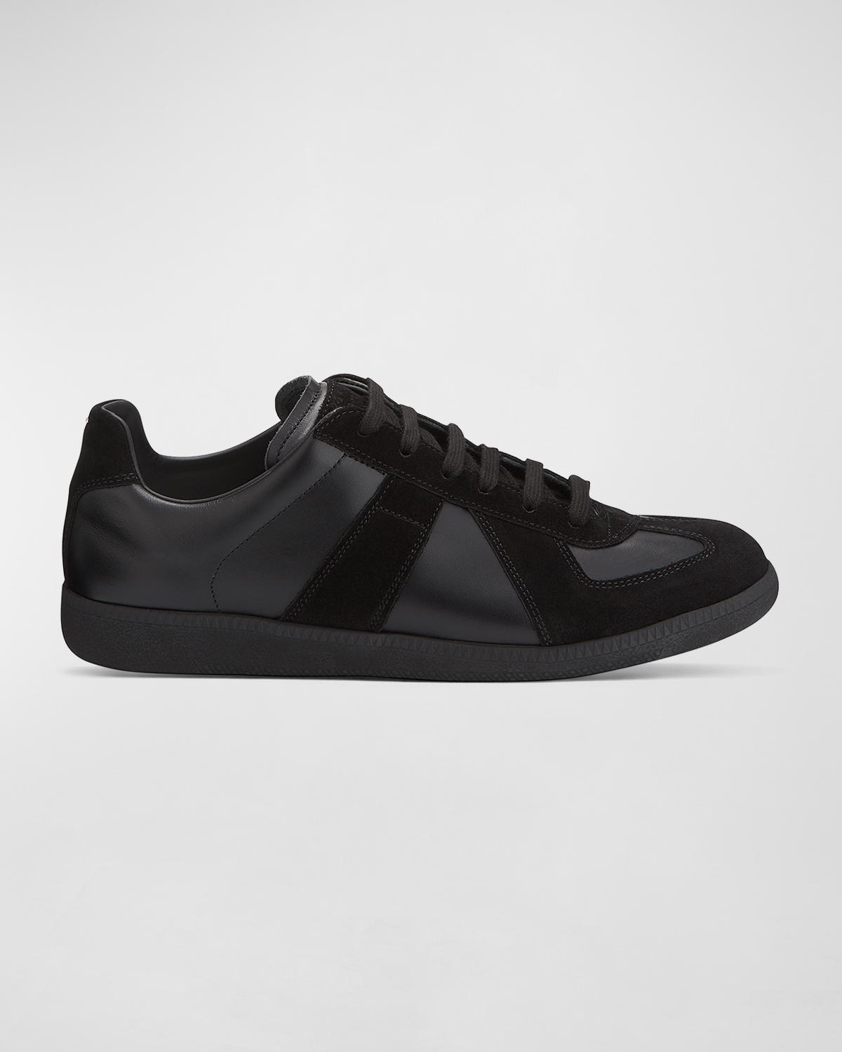 Maison Margiela Men's Replica Leather Suede Low-Top Sneakers