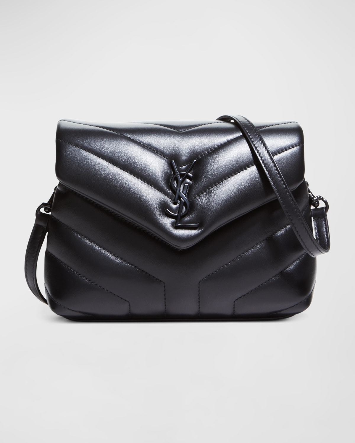 Saint Laurent Loulou Small Matelasse Calfskin FlapTop Shoulder Bag