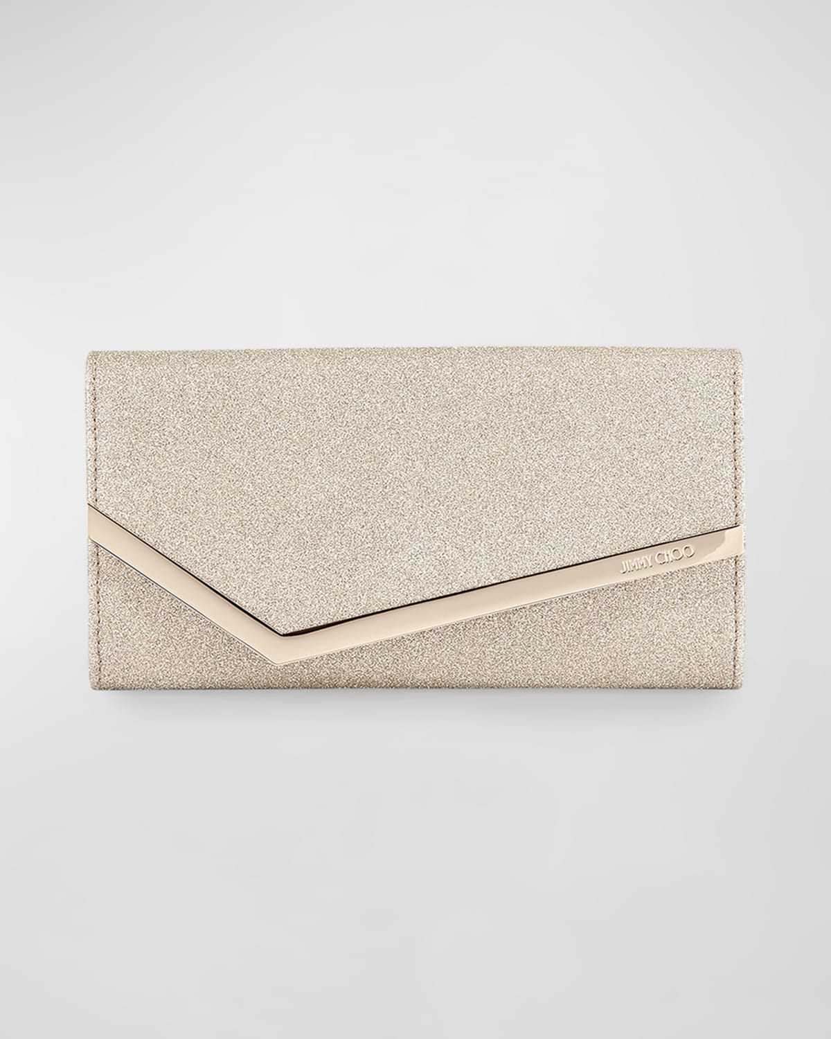 Jimmy Choo Emmie Metallic Leather Clutch Bag | Neiman Marcus