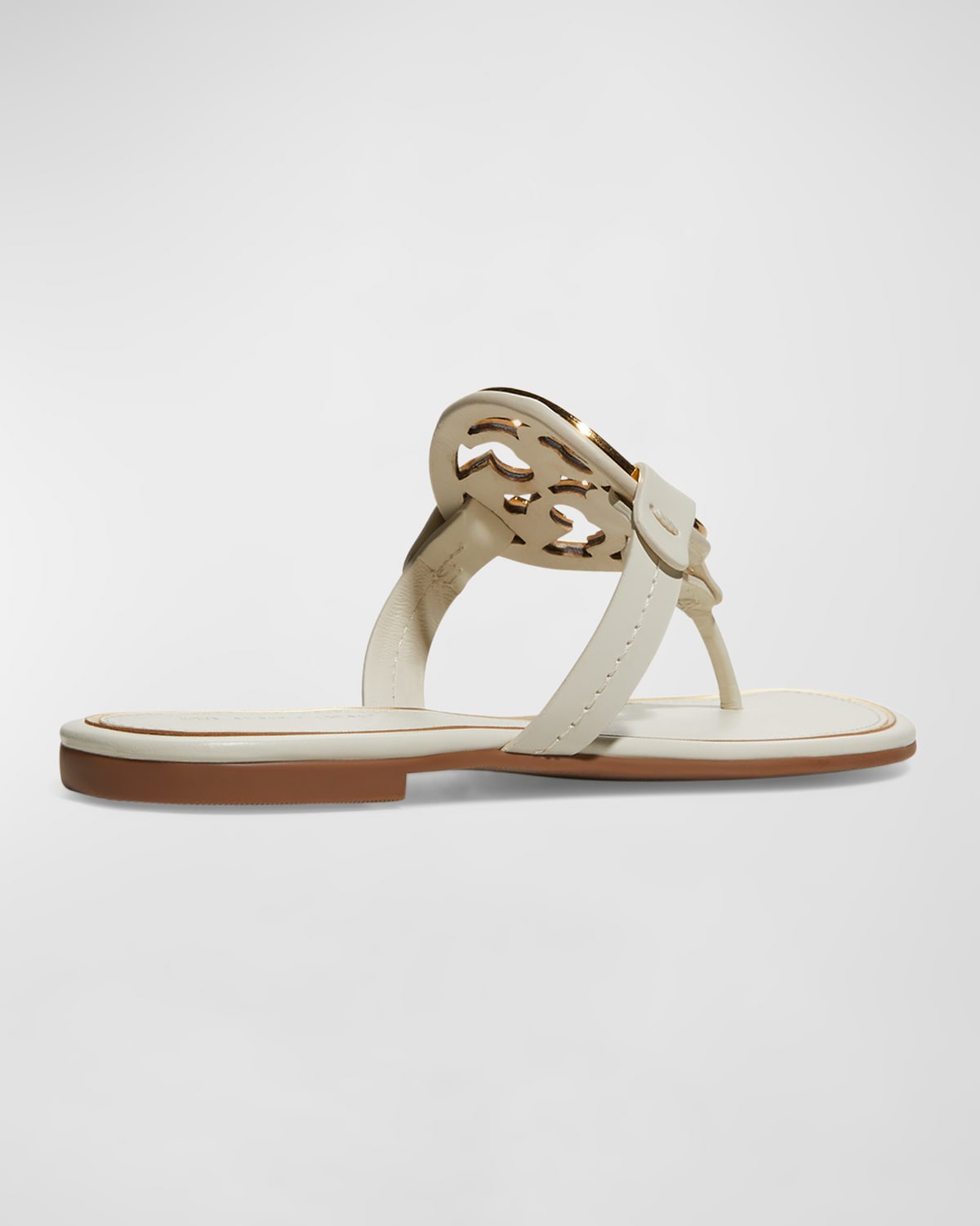 Tory burch miller flat 2025 metal logo slide sandals