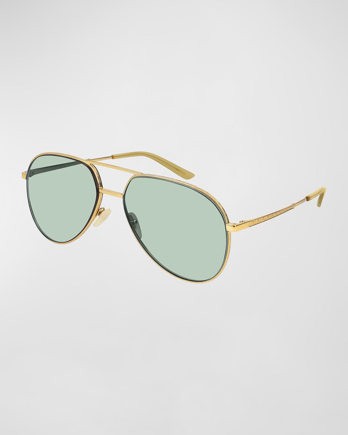 Cartier Men's Round Rimless Metal Sunglasses | Neiman Marcus