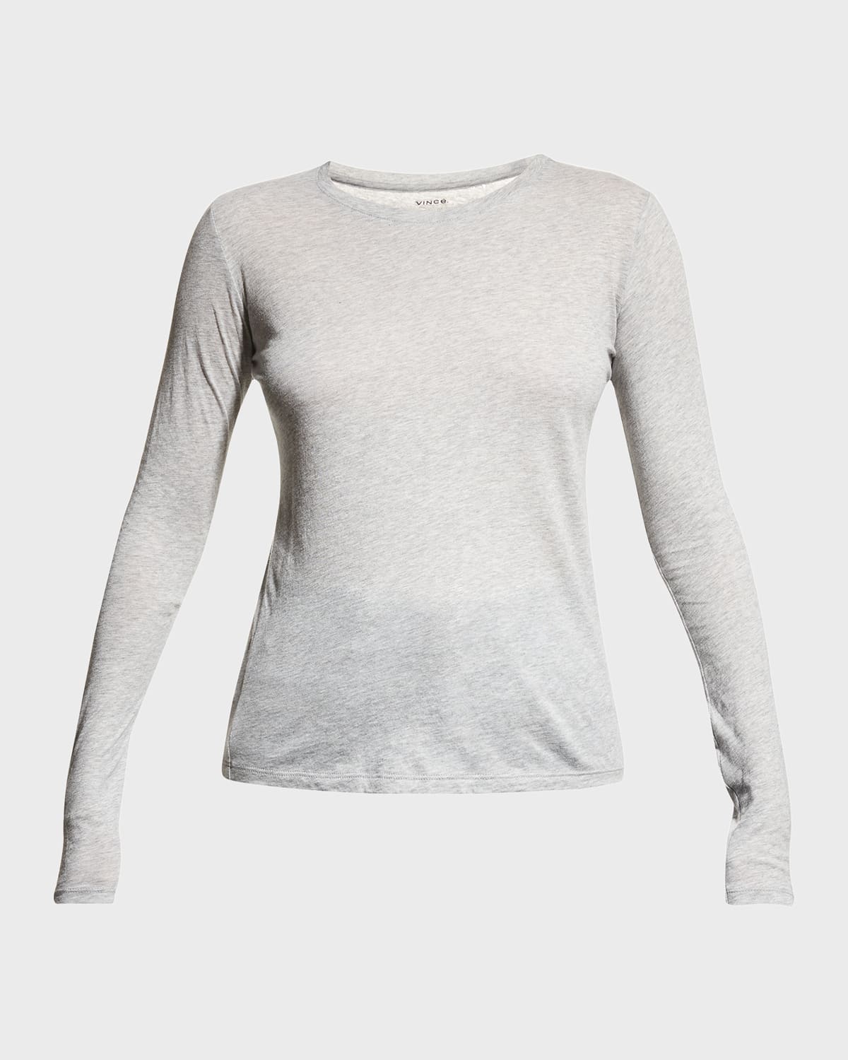 Vince Essential Crewneck Pima Cotton Tee | Neiman Marcus