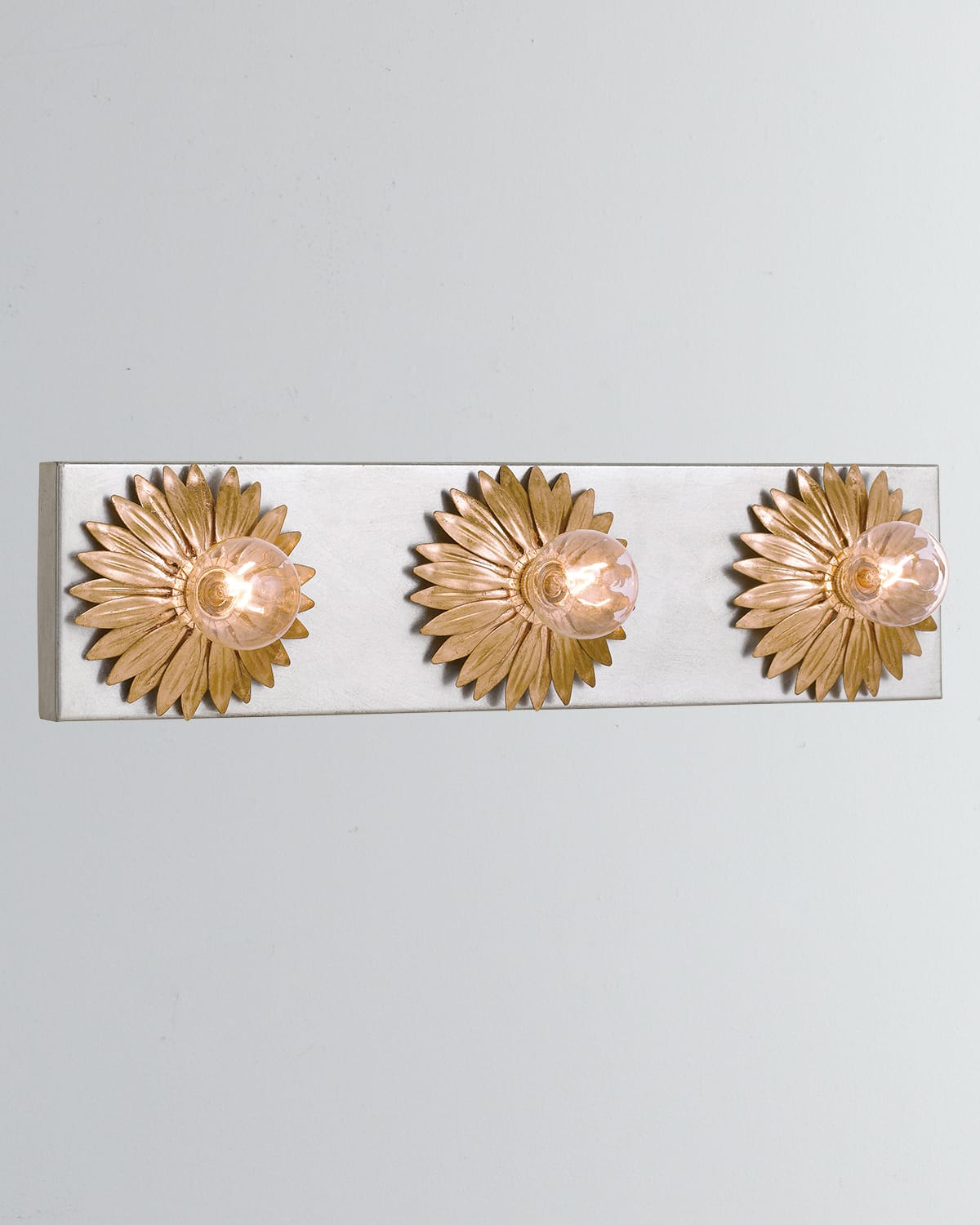 Crystorama Broche 5Light Antiqued Gold and Silver Bathroom Vanity