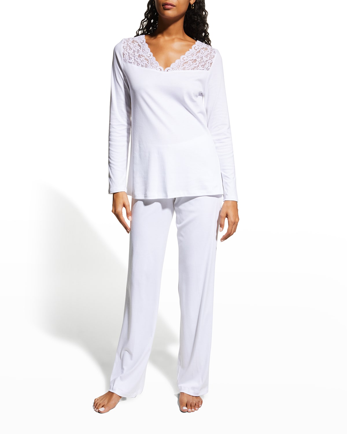 La Perla LongSleeve Silk Pajama Set Neiman Marcus