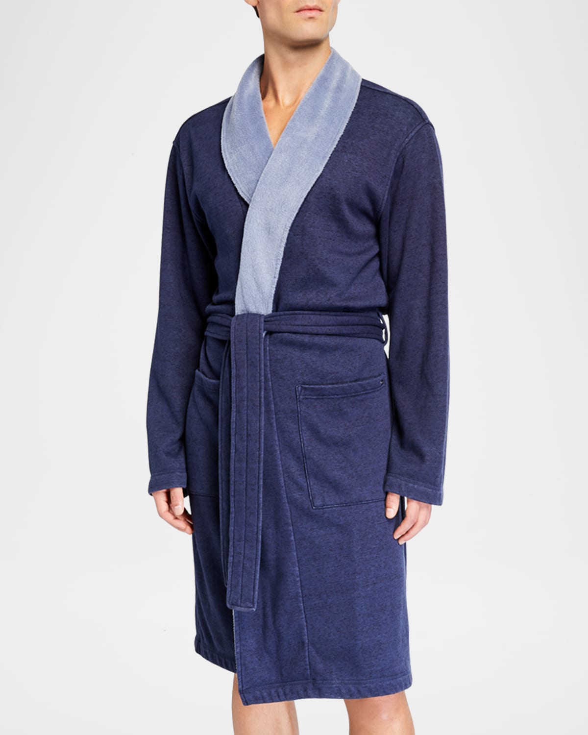UGG Men's Turner Solid Cotton Robe Neiman Marcus