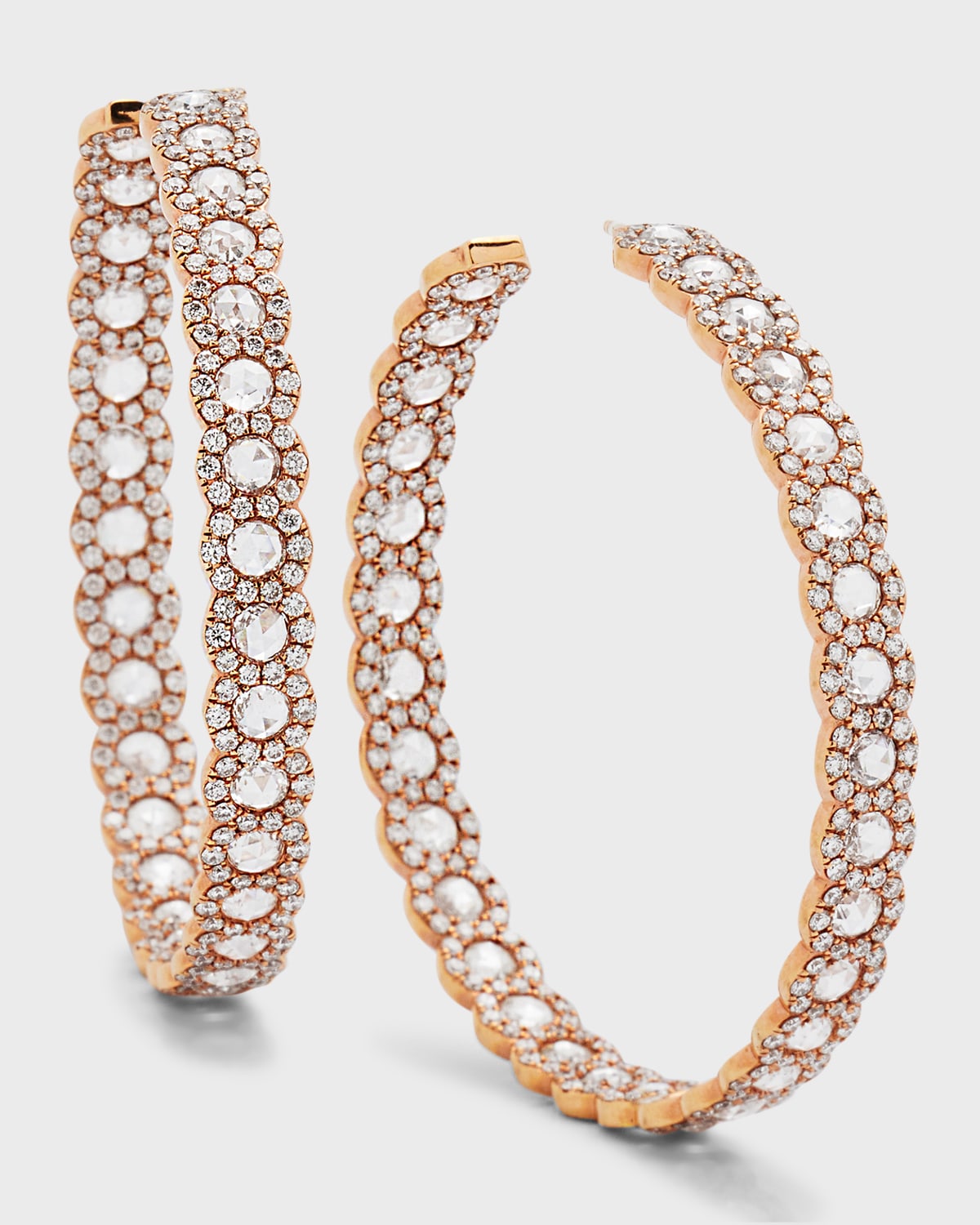 Mattioli 18k Rose Gold Tibet Hoop Earrings Neiman Marcus