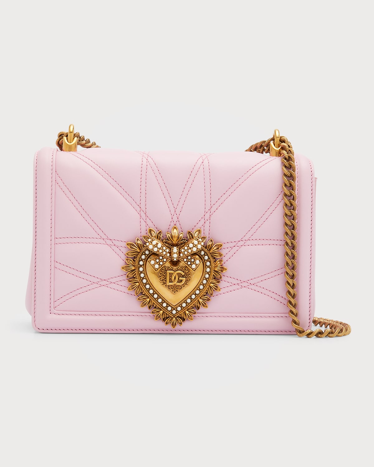 Dolce&Gabbana Devotion Medium Patchwork Denim Crossbody Bag | Neiman Marcus
