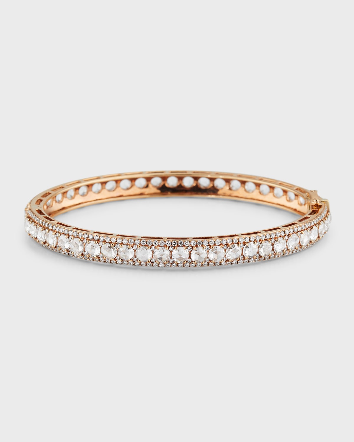 64 Facets 18K White Gold Linear Hinged Diamond Bracelet | Neiman Marcus
