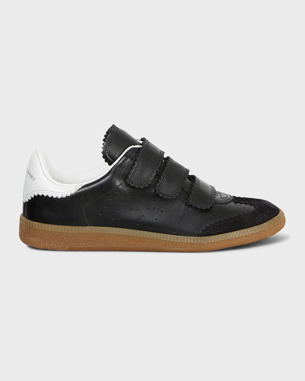 Isabel Marant Beth Mixed Leather Triple-Grip Sneakers | Neiman Marcus