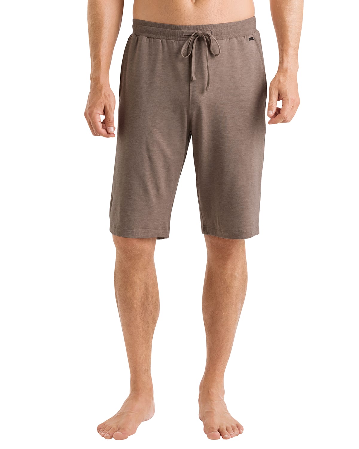 Hanro Men's Casual Drawstring Shorts Brown Size Large