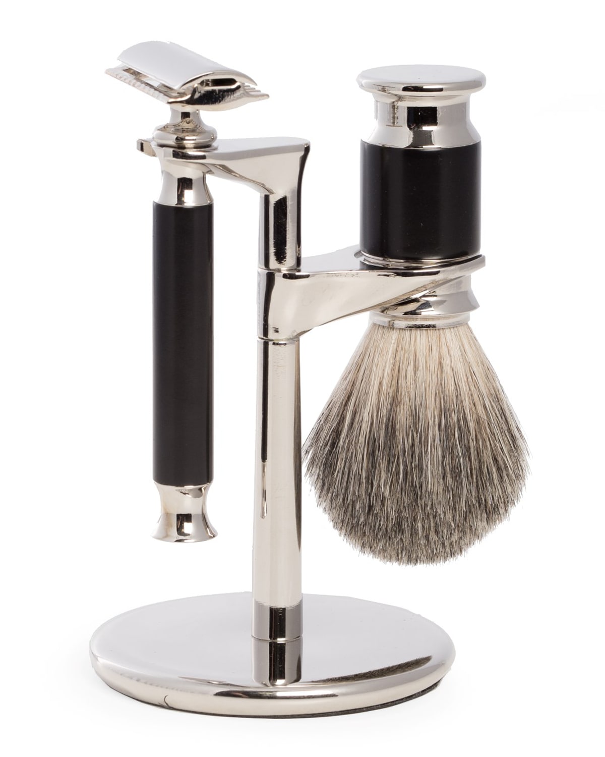 Bey-Berk Shaving Set w/ Safety Razor, Cream Brush and Soap Dish ...