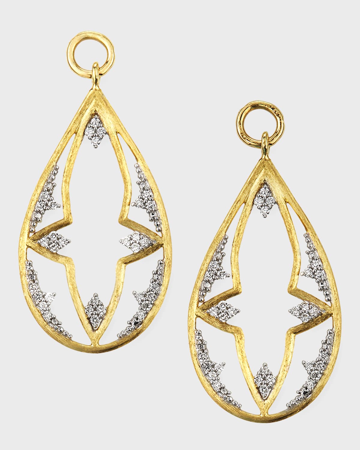 Jude Frances Provence 18k Delicate Open Pear Pave Earring Charms ...