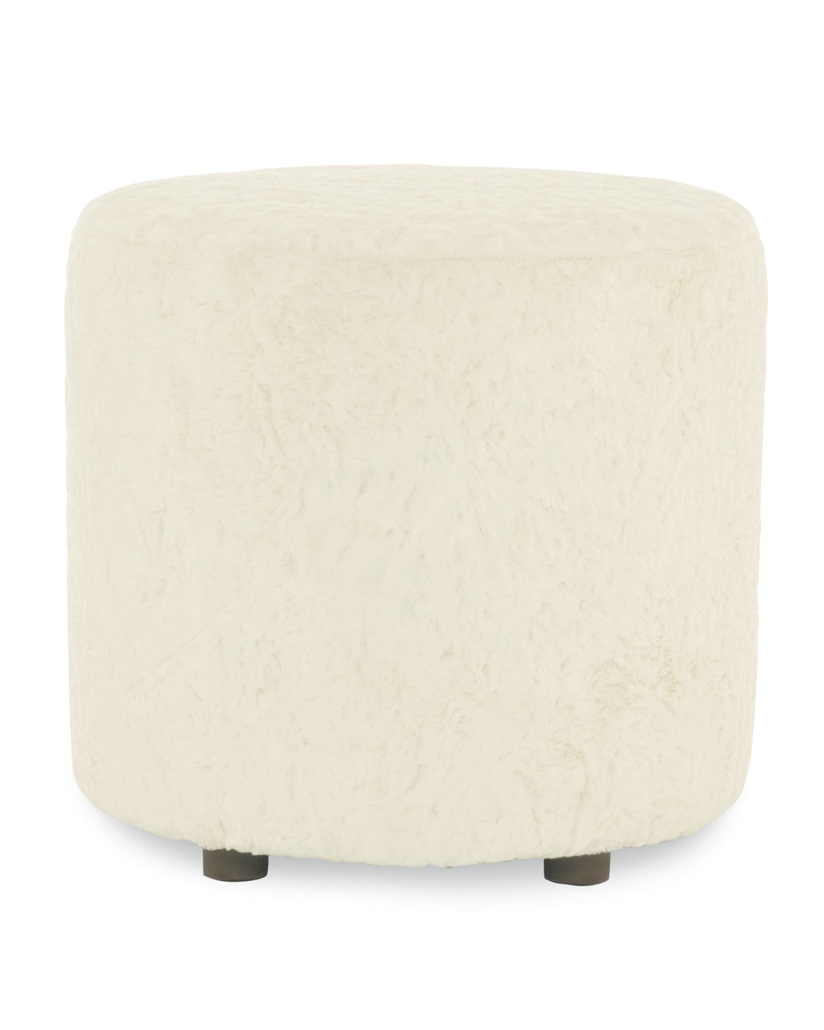 Peninsula Home Collection Ronnie FauxFur & Leather Ottoman Neiman Marcus