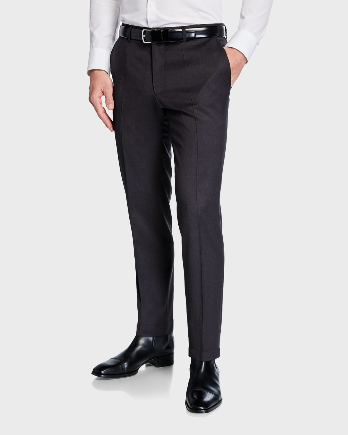 BOSS Men's Genesis SlimFit Wool Trousers, Light Gray Neiman Marcus