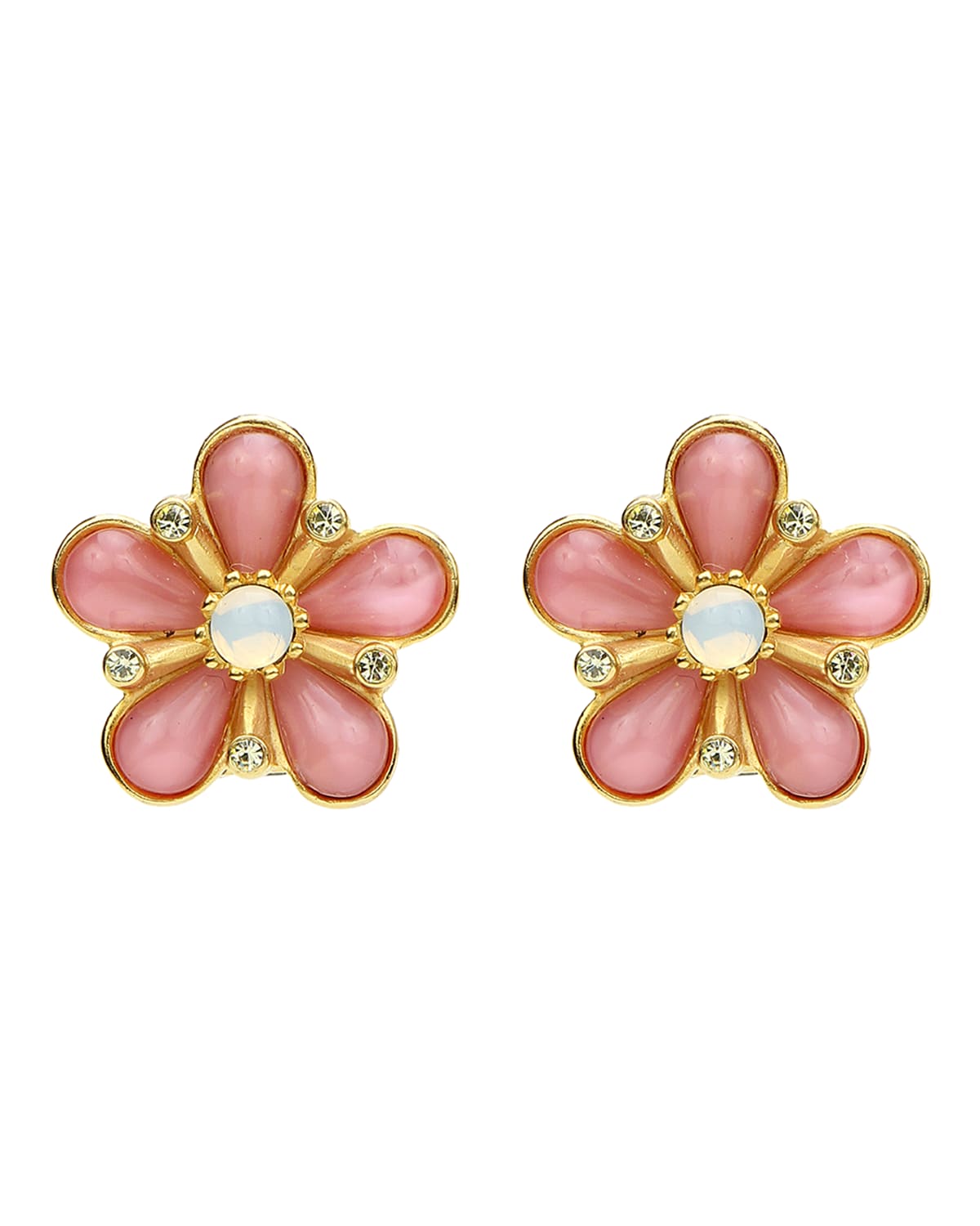 BenAmun Emerald Glass ClipOn Earrings Neiman Marcus