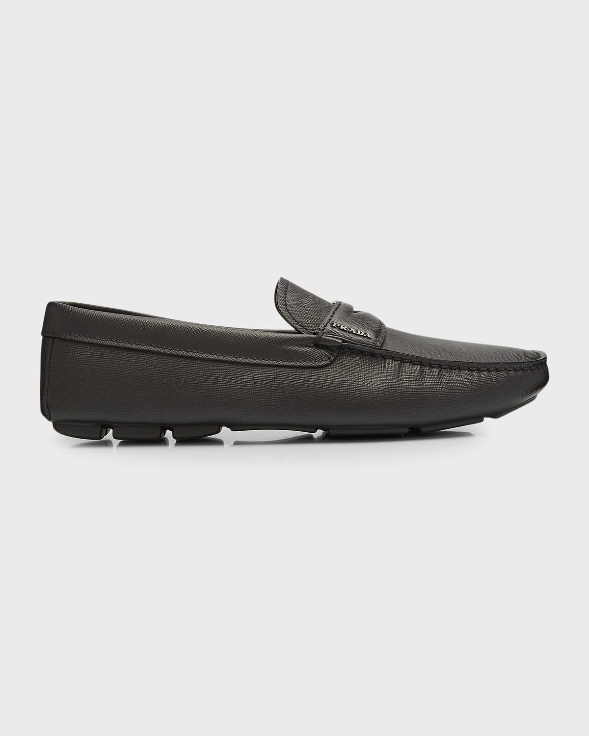 monolith brushed leather pointed loafers