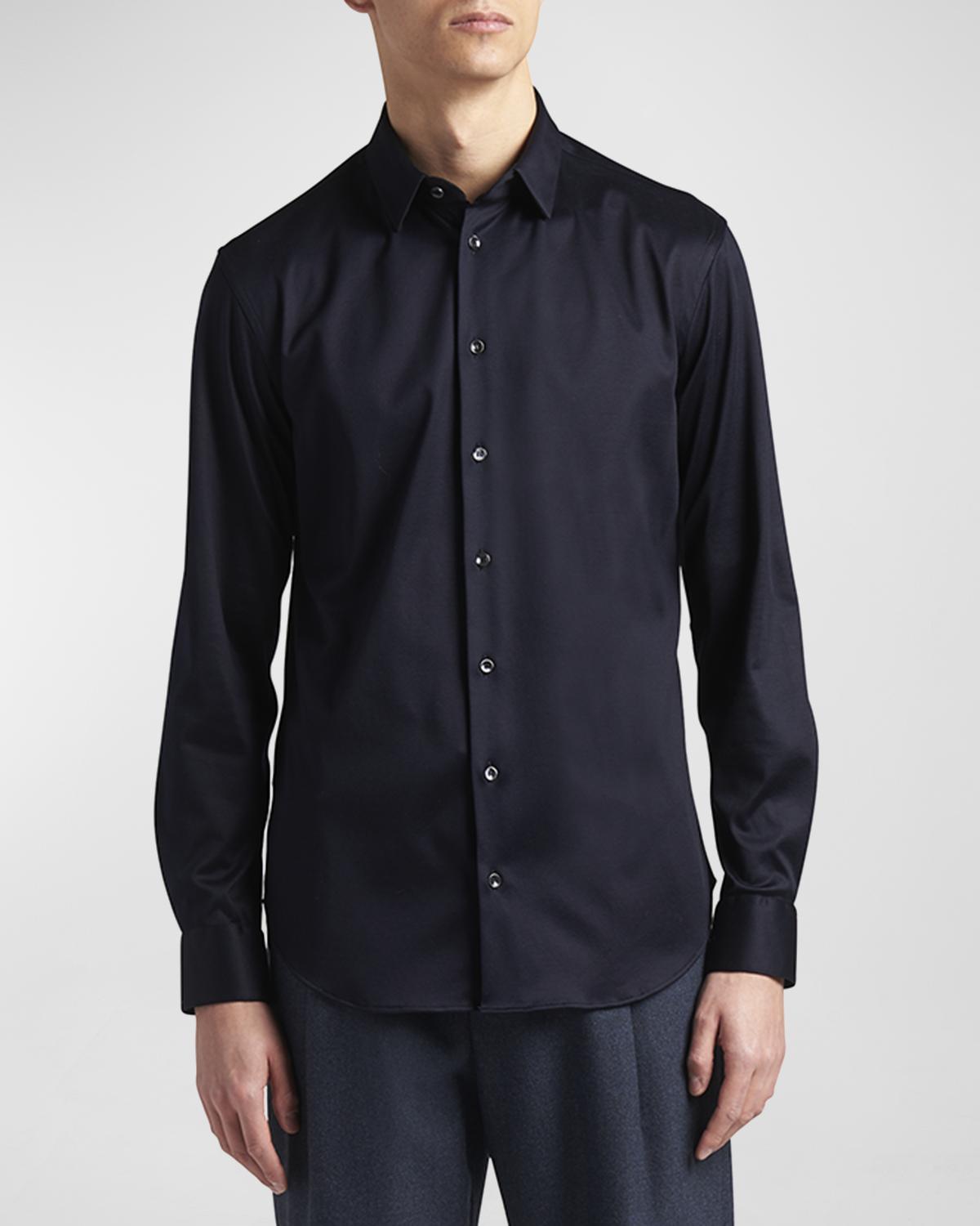 Giorgio Armani Men's Basic Sport Shirt, White | Neiman Marcus