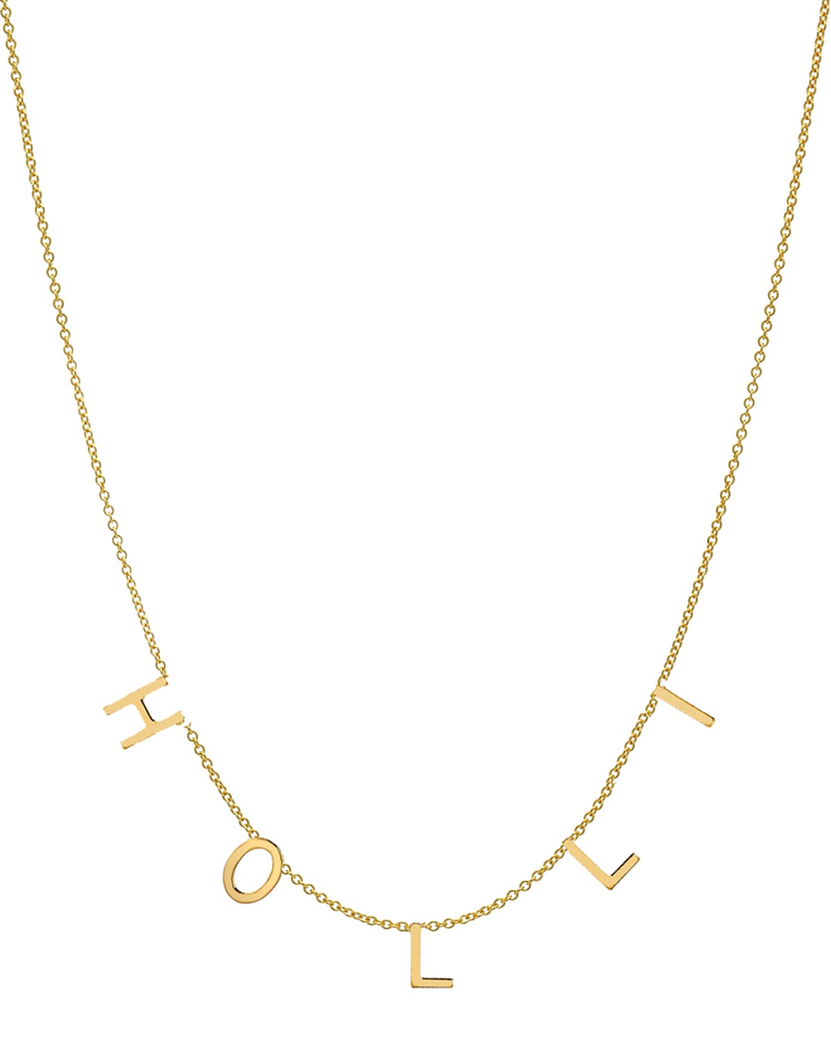 Zoe Lev Jewelry 14k Personalized 2-Initial Asymmetric Necklace | Neiman ...