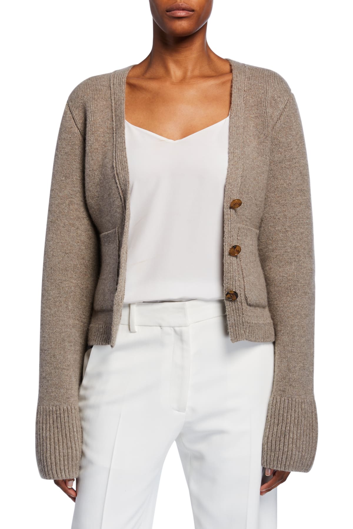 cropped cashmere cardigan