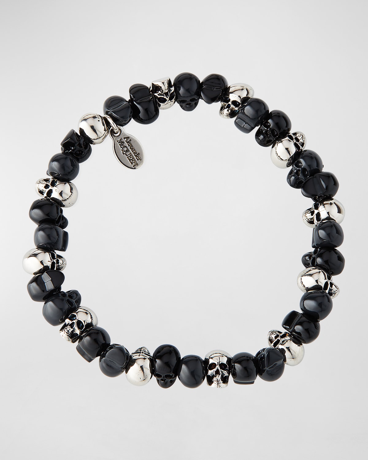 Alexander Mcqueen Mens Skull Bead Friendship Bracelet Neiman Marcus