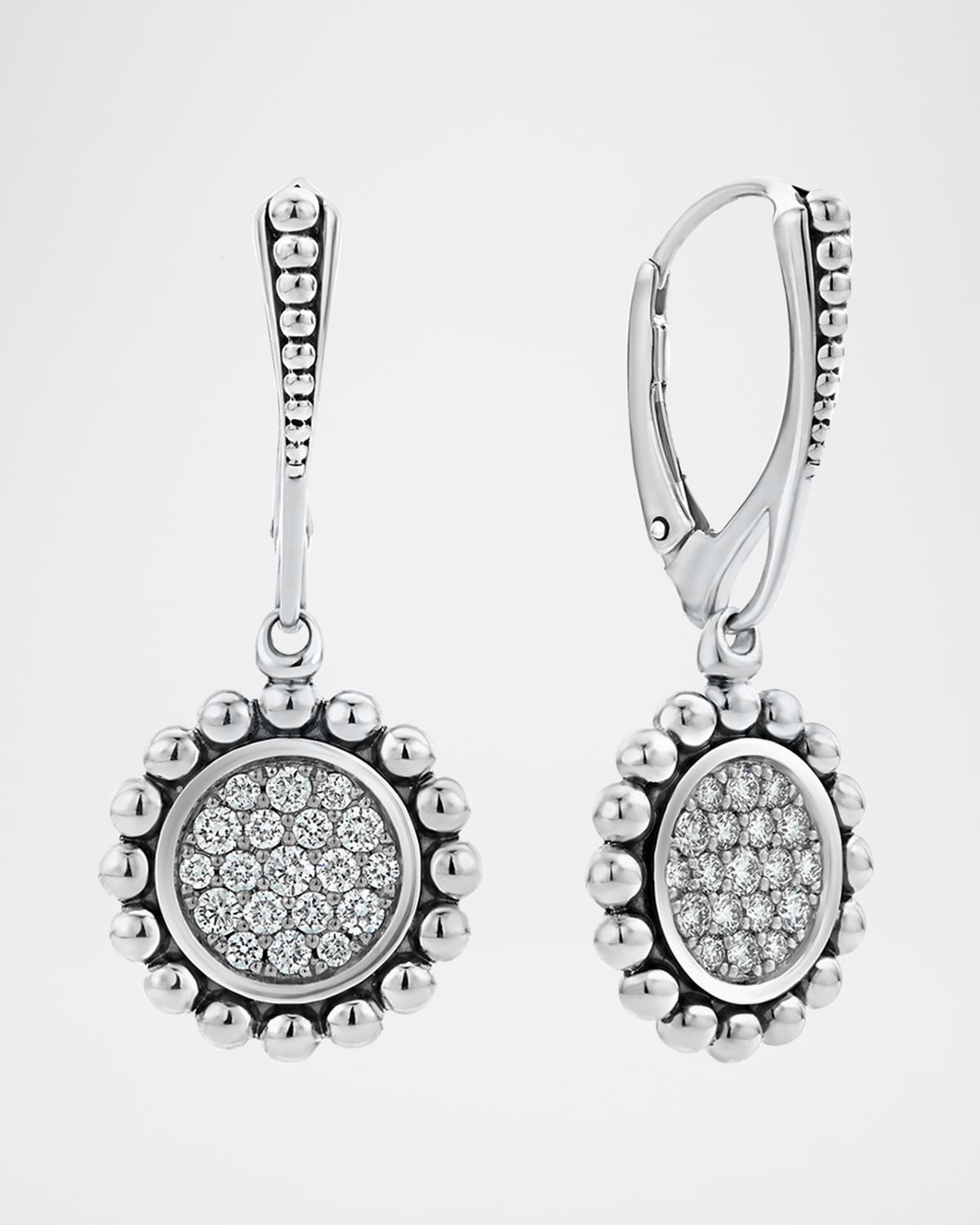 LAGOS Signature Caviar Triangle Circle Drop Earrings Neiman Marcus