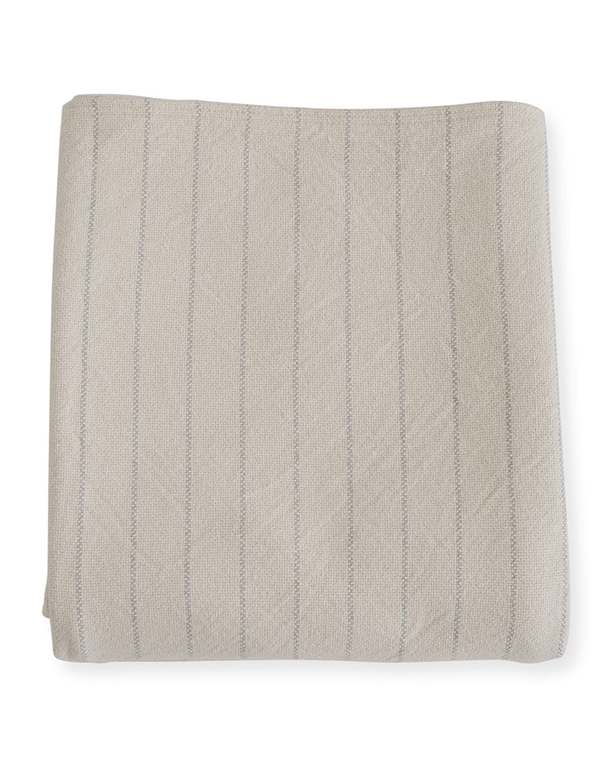 Evangeline Linens Simple Herringbone Cotton Twin Blanket, Natural