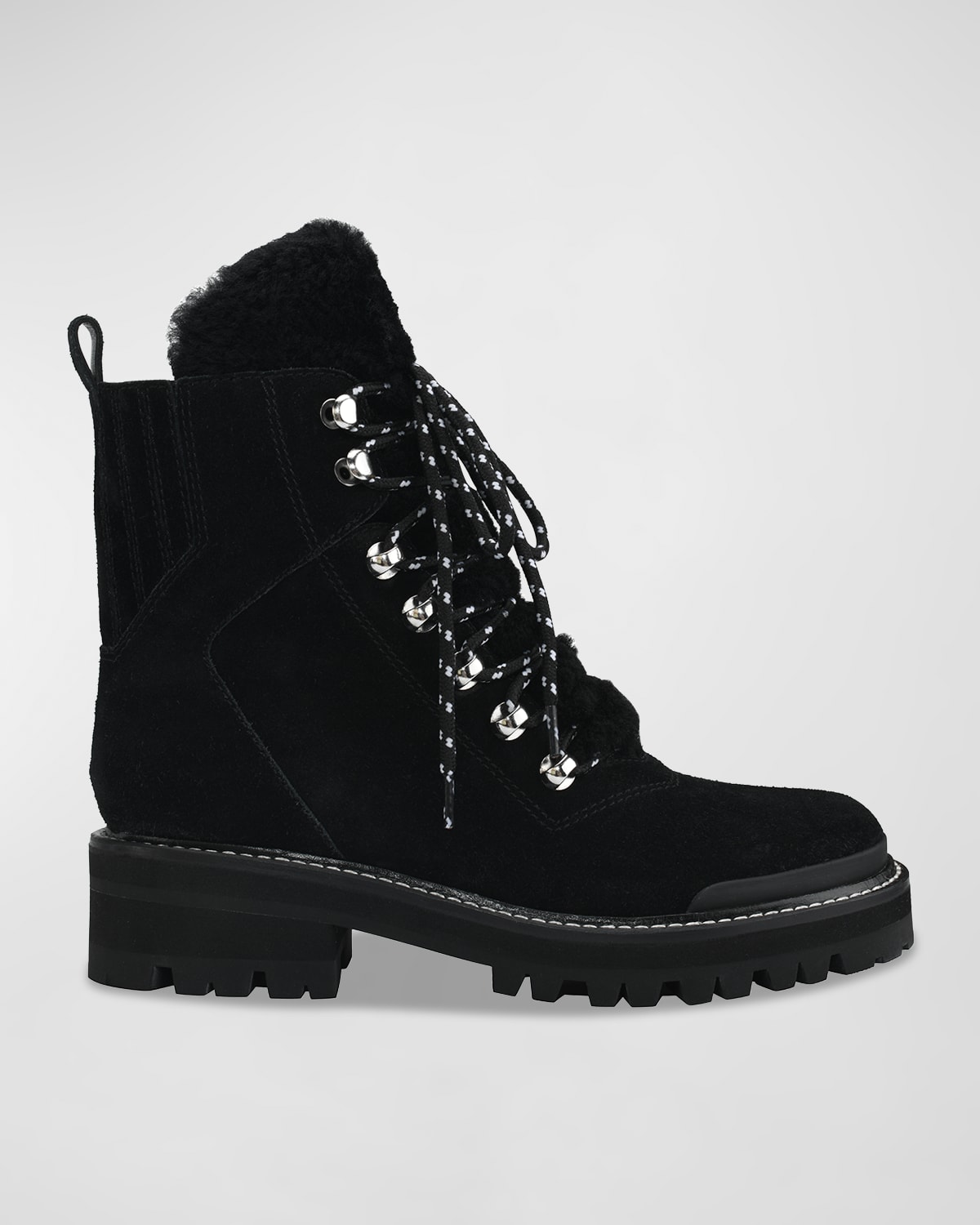 izzie shearling lace up boot