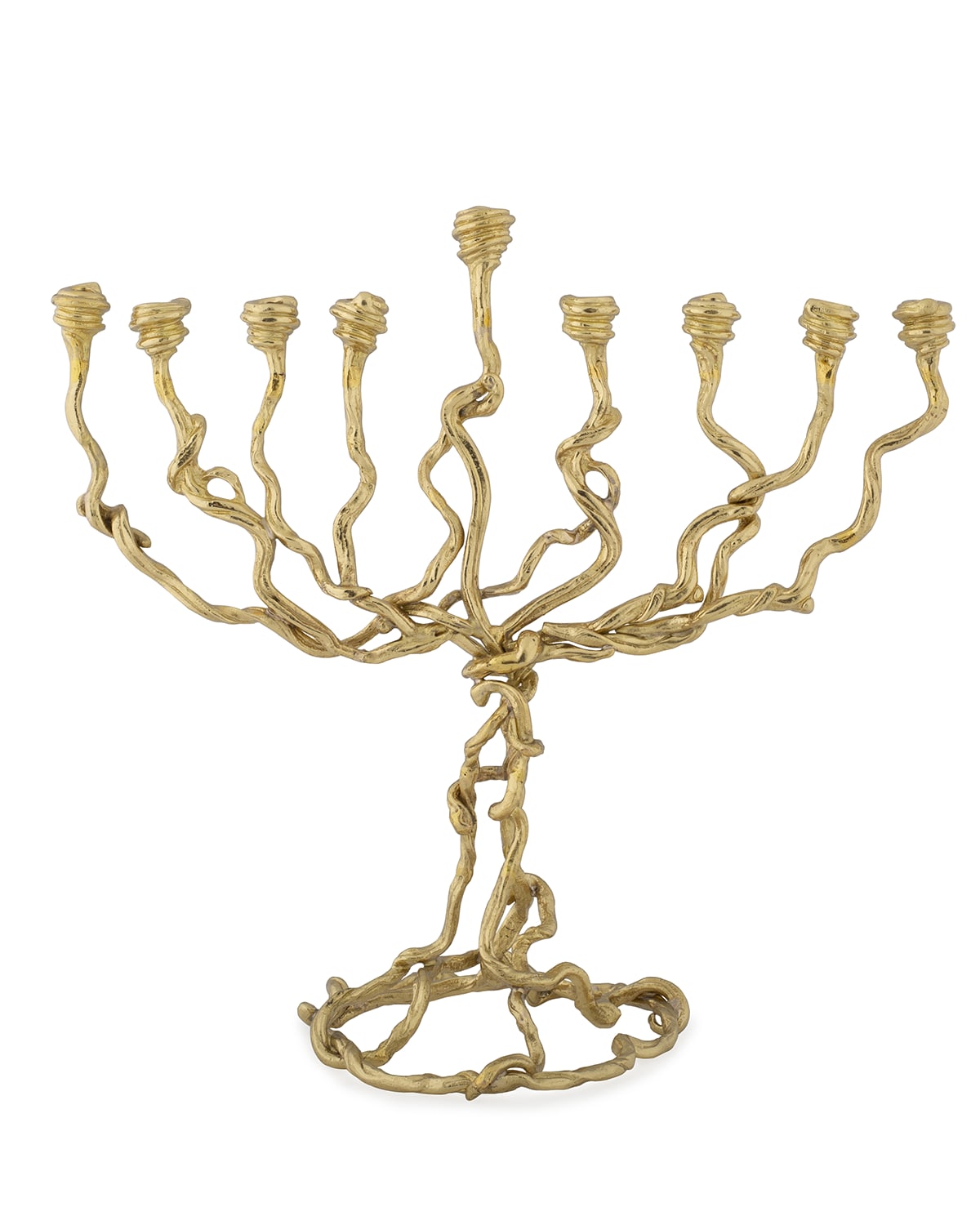 Michael Aram Botanical Leaf Gold Menorah Neiman Marcus