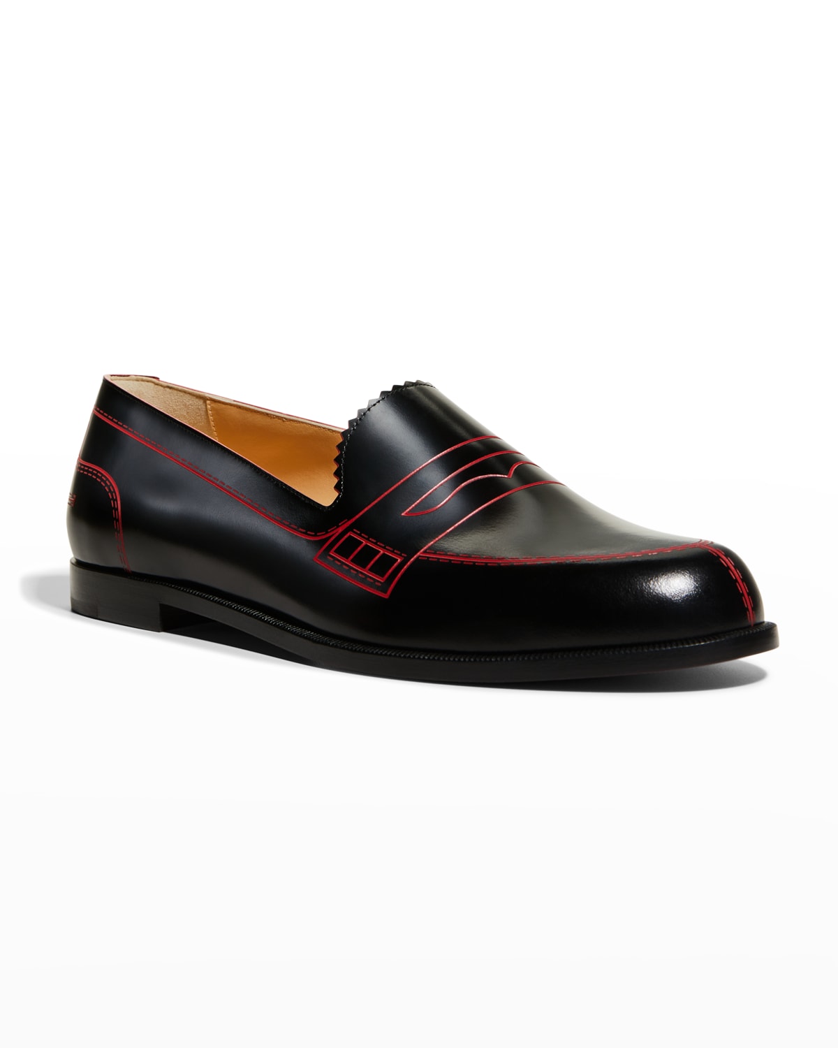 mocalaureat flat red sole loafers