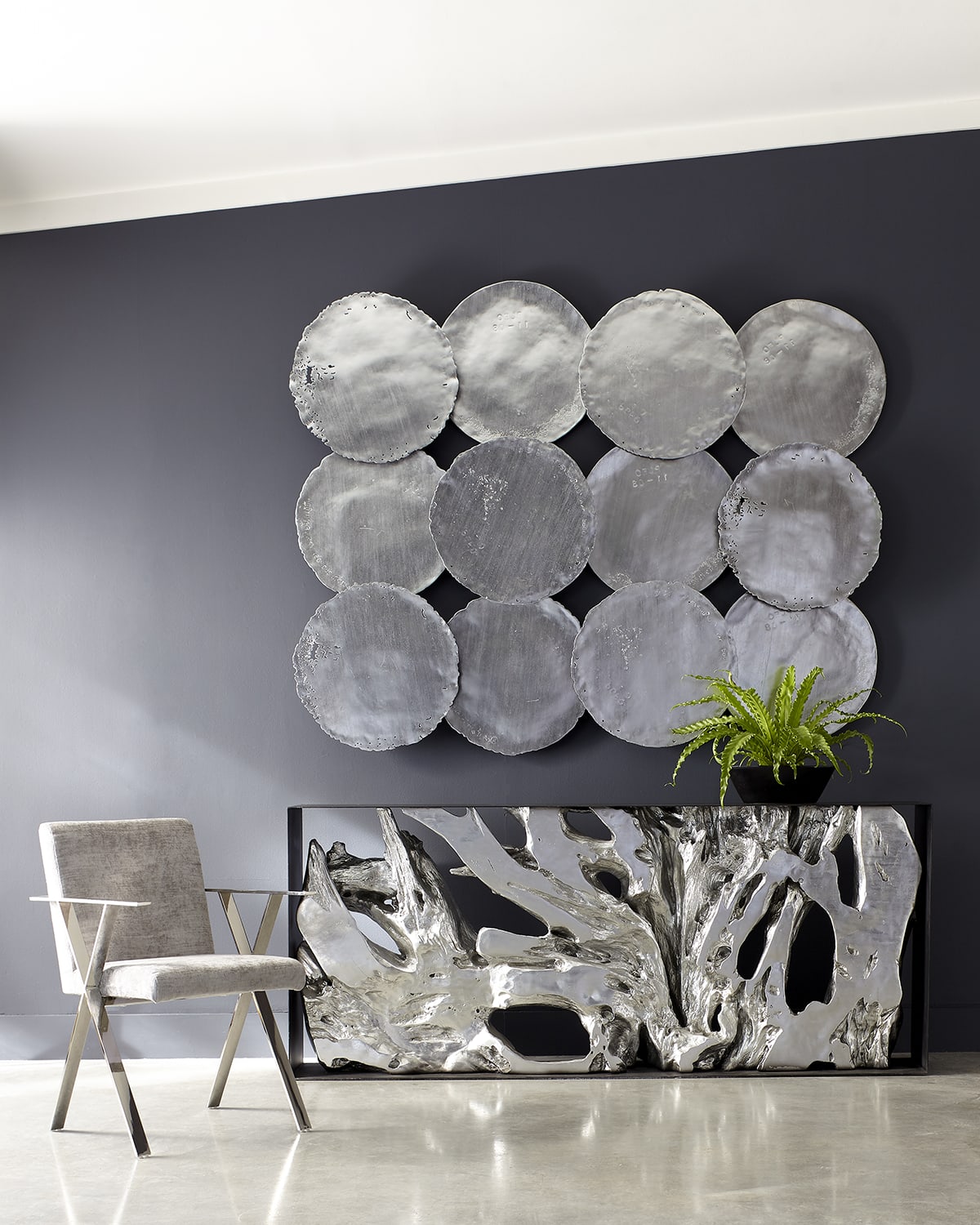 The Phillips Collection Cast Root Console Table, Gold Neiman Marcus