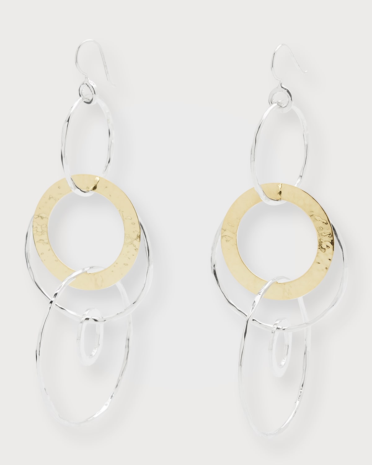 Ippolita Mini Hammered Jet Set Earrings in 18K Gold Neiman Marcus
