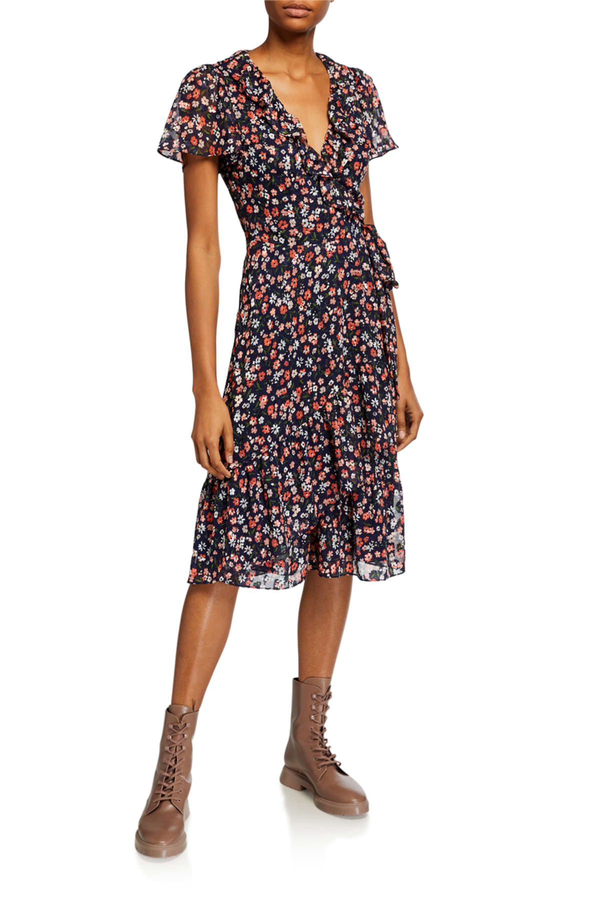 Michael kors rose print hot sale dress