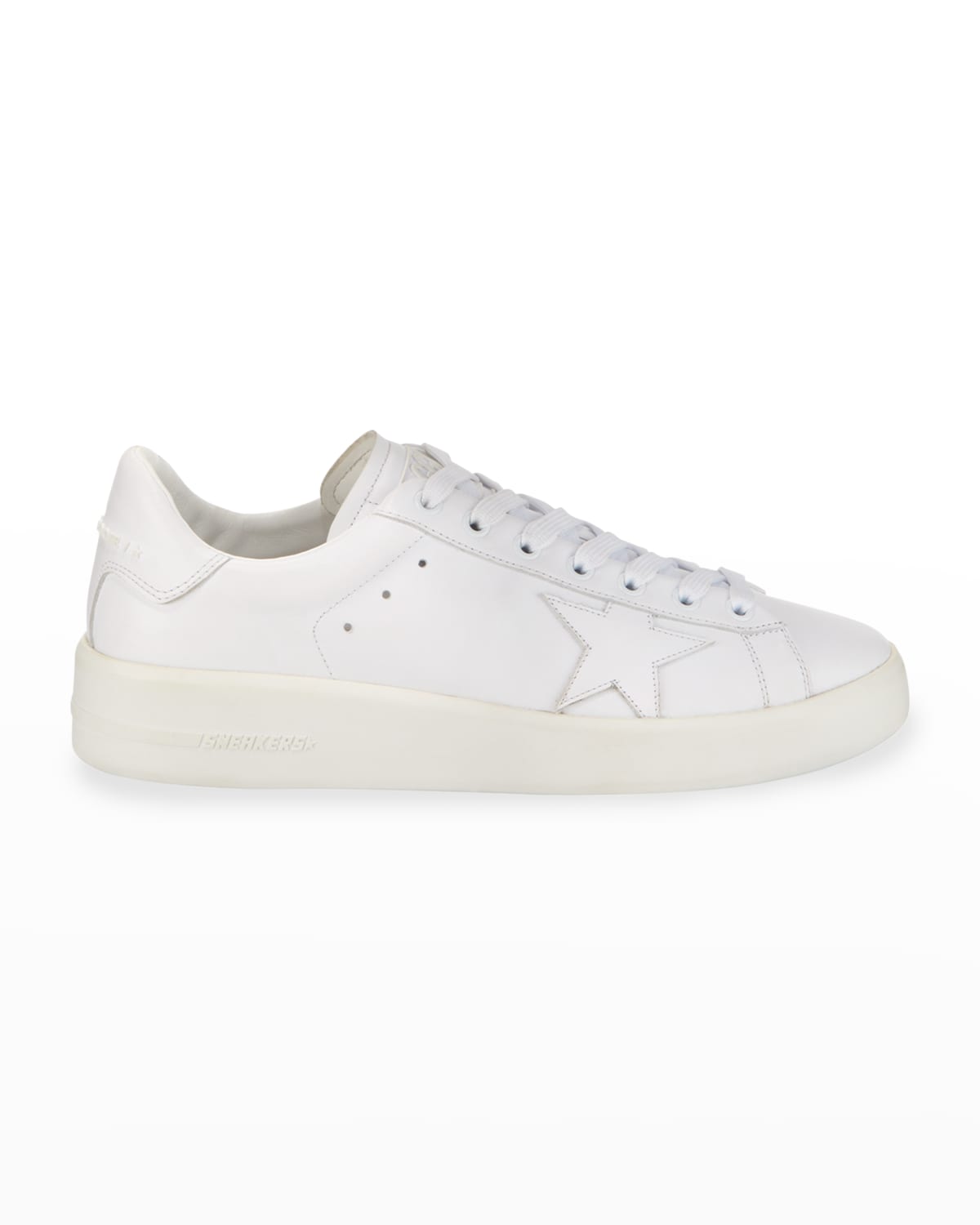 golden goose all white sneakers