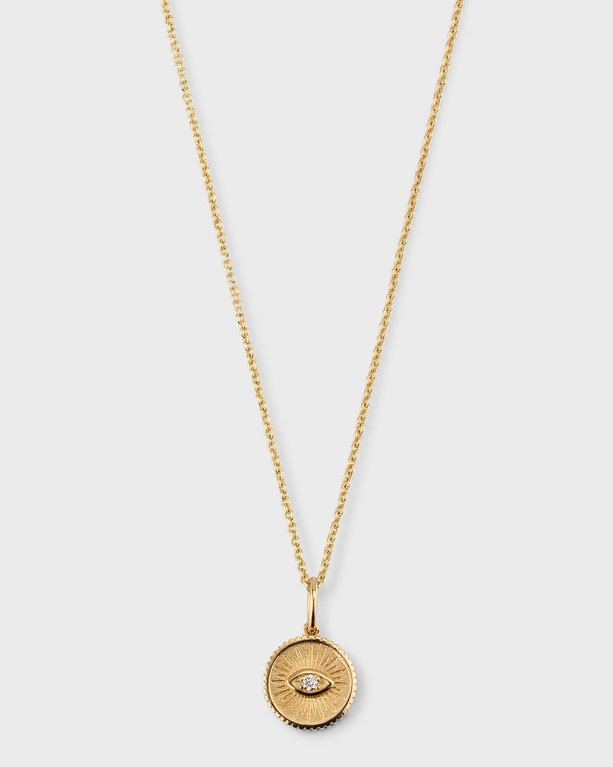 Sydney Evan Small Diamond Evil Eye Medallion Necklace Neiman Marcus