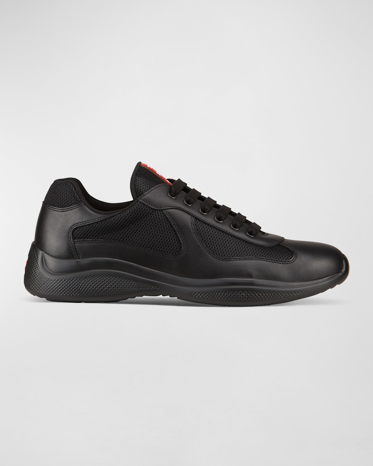 Prada Men's New America's Cup Leather Low-Top Sneakers | Neiman Marcus