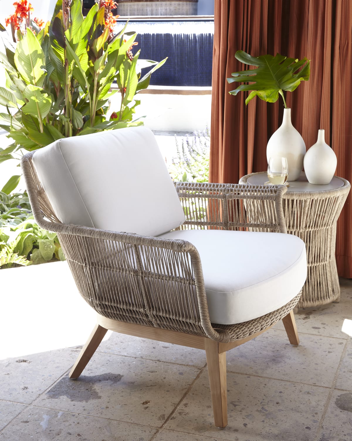 Palecek Pacifica Outdoor Lounge Chair Neiman Marcus
