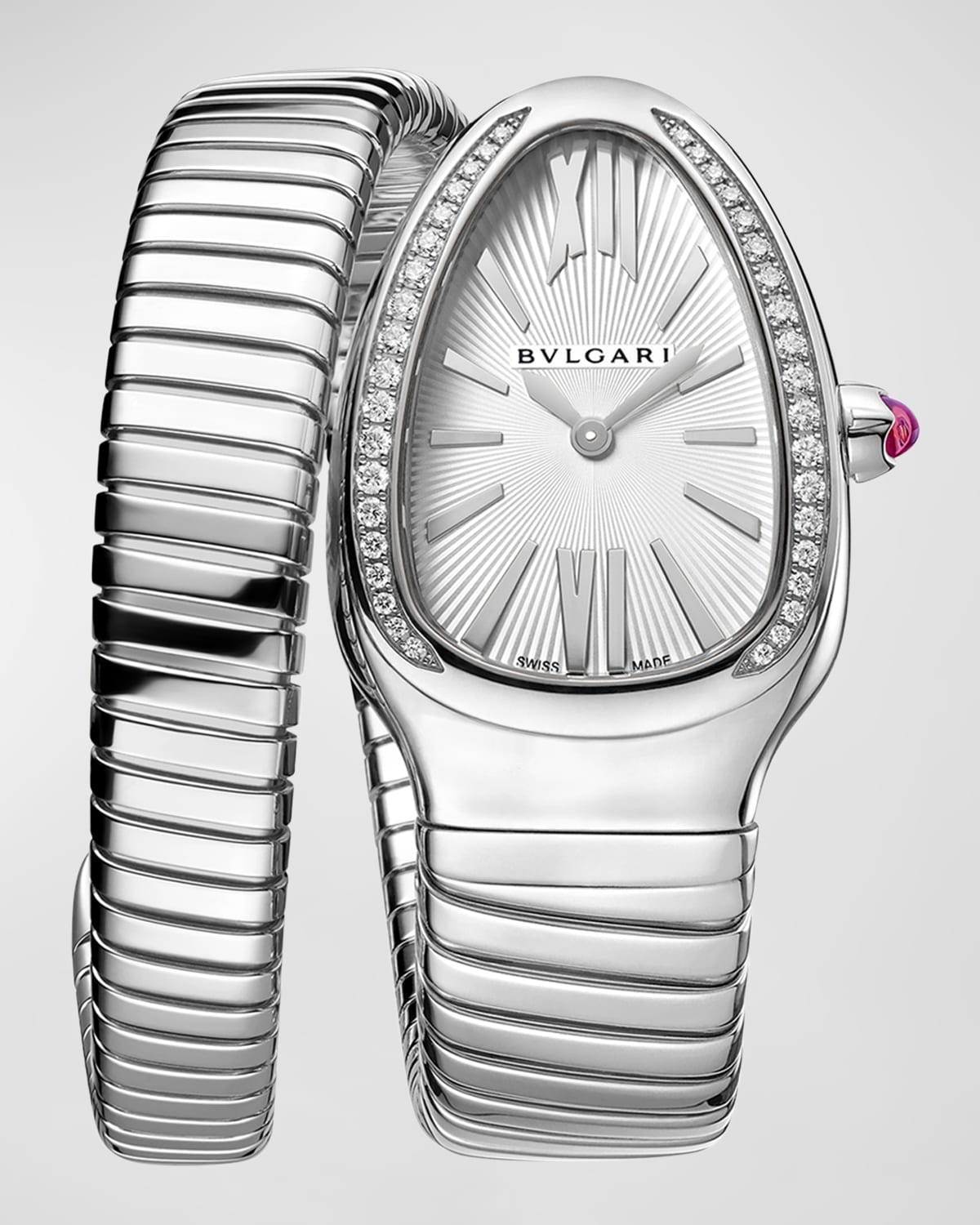 bvlgari serpenti watch silver