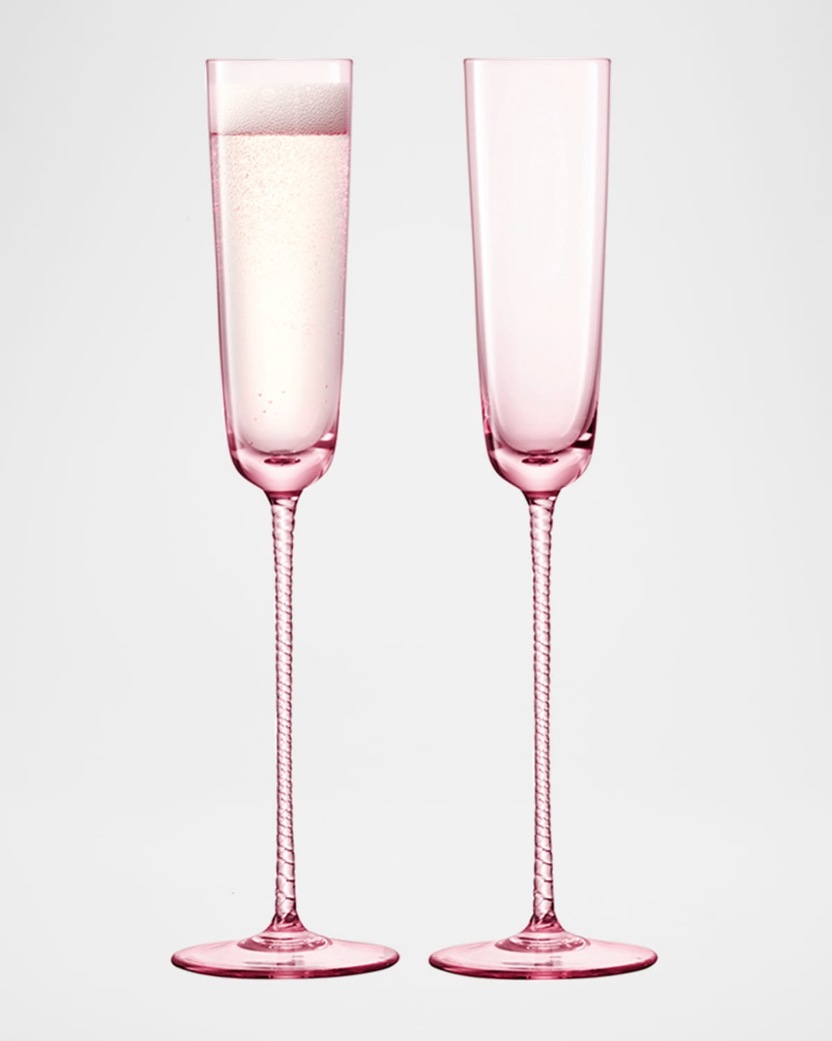 Neiman Marcus Blush Oro Bello Champagne Flutes, Set of 4 Neiman Marcus