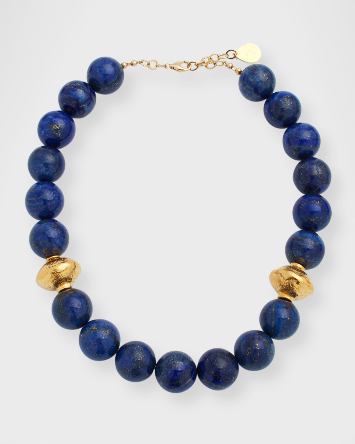 Devon Leigh Lapis Single Strand Gold Accent Necklace Neiman Marcus