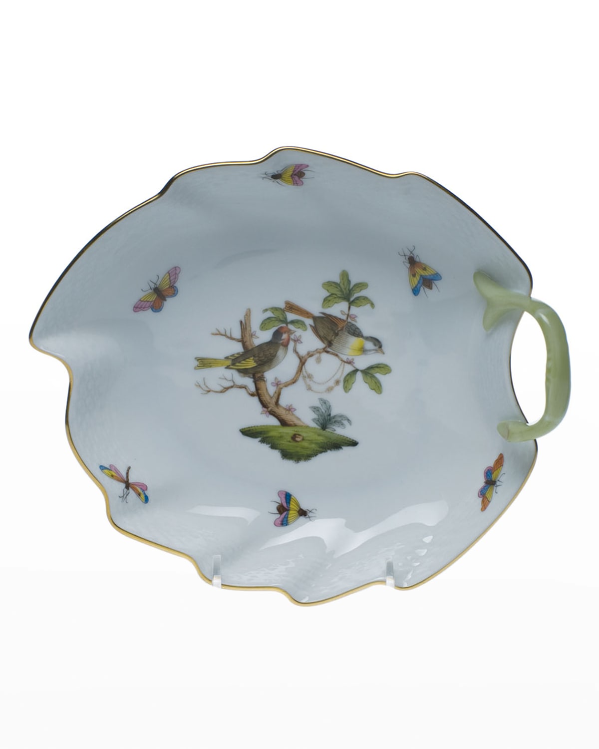 Herend Rothschild Bird Covered Butter Dish Neiman Marcus