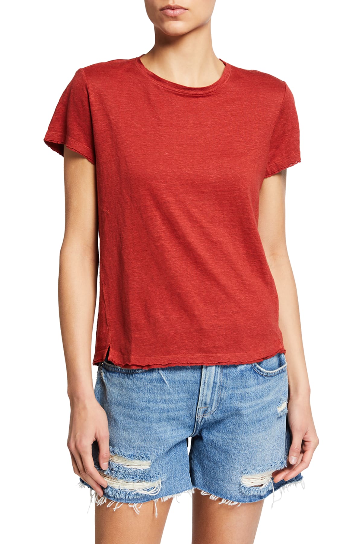 FRAME Easy True Organic Linen Tee