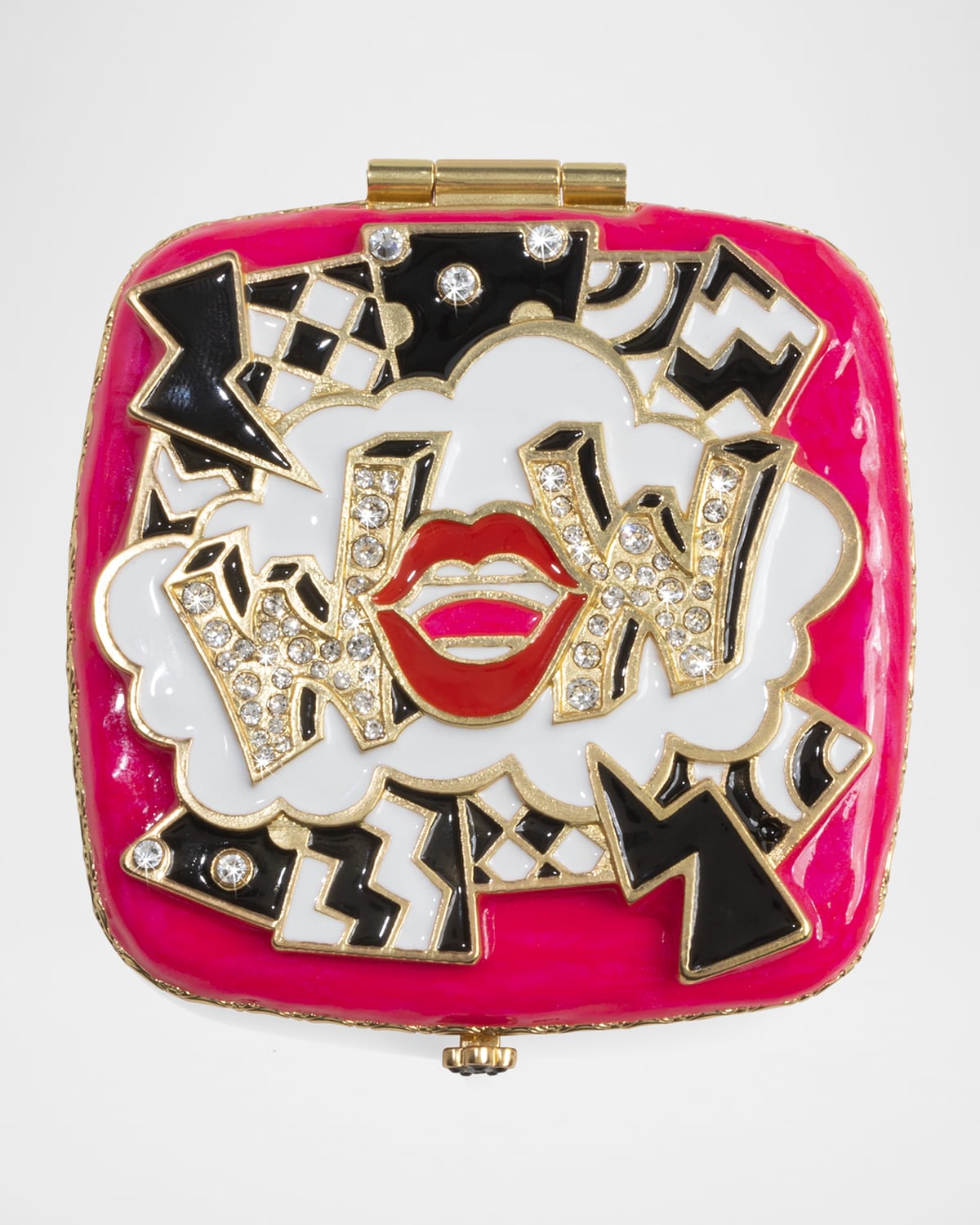 Jay Strongwater Classic Peacock Compact Neiman Marcus