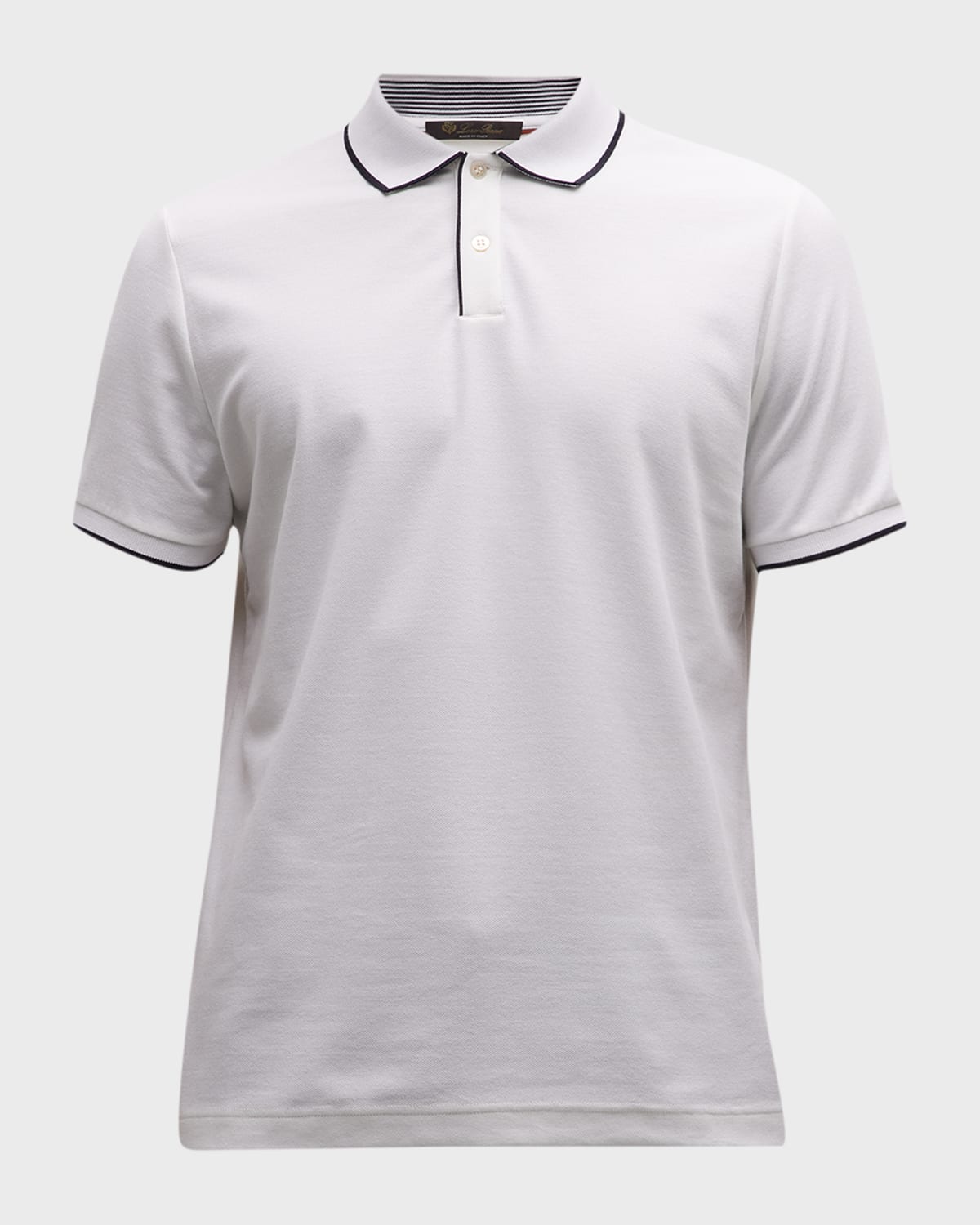 Palikir Cotton Jersey Polo T Shirt in Neutrals - Loro Piana