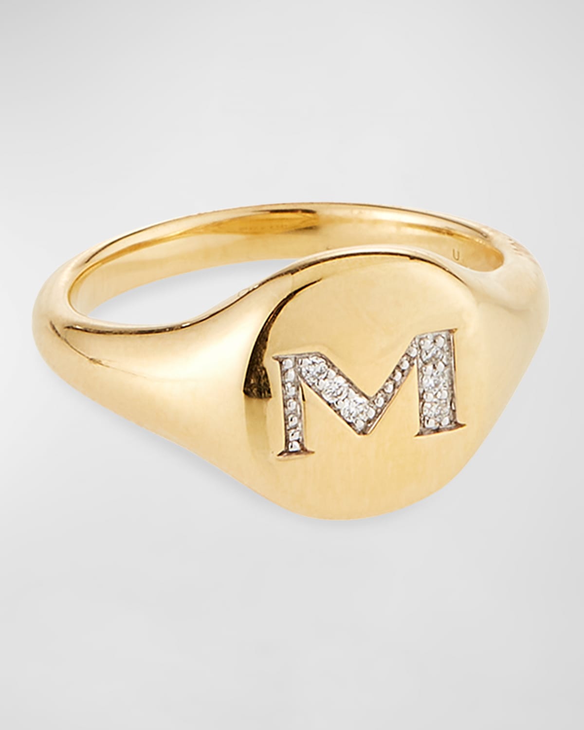 David Yurman Mini DY Initial J Pinky Ring in 18K Yellow Gold with