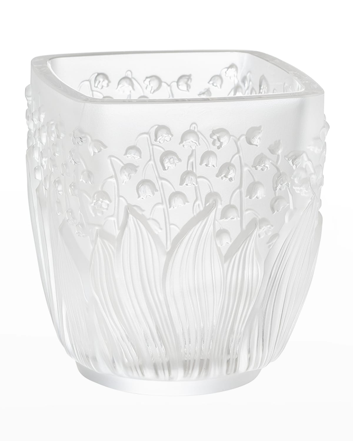 Lalique Green Muguet Vase Neiman Marcus